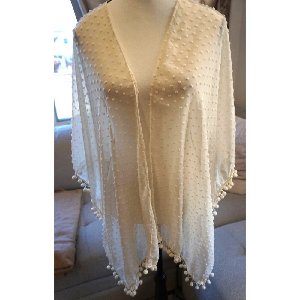 Coverup Bathing Suit Bikini Tassels Beach Top - Size O/S - Picture 6 of 8